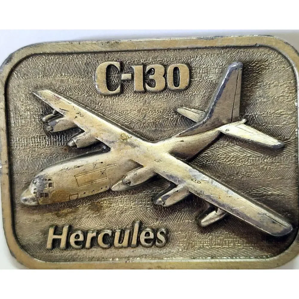 C-130 Hercules U.S. Air Force Belt Buckle The Buckle Connection Vintage See Pic